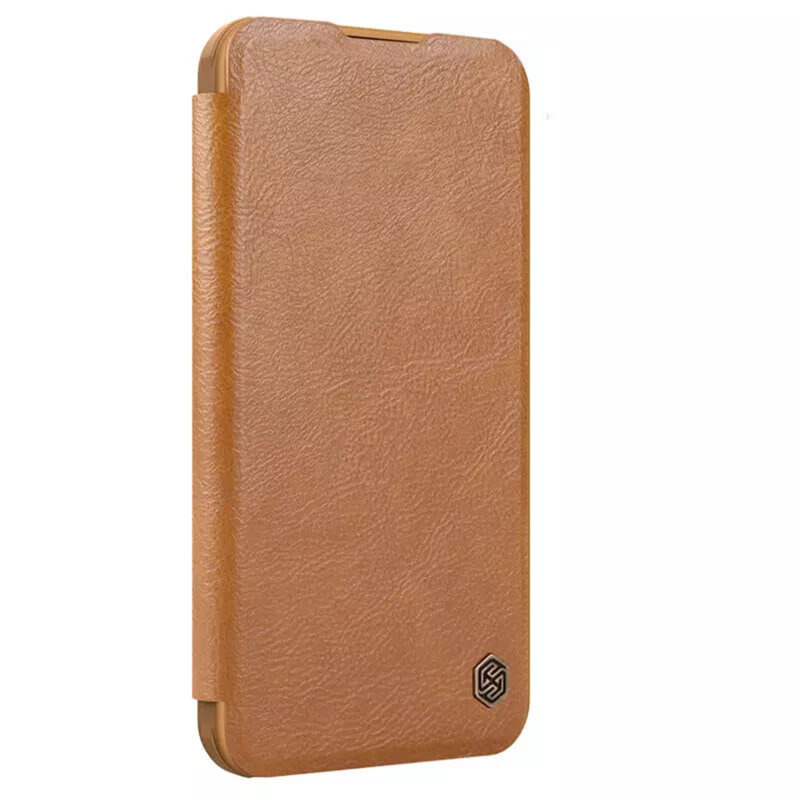 Husa iPhone 16 Nillkin Qin Prop Leather, maro