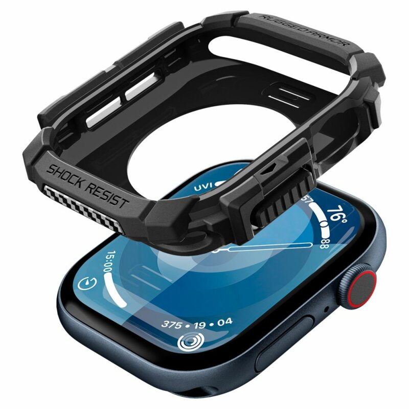 Husa Apple Watch 10 42mm Spigen Rugged Armor, negru