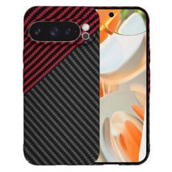 Husa Google Pixel 9 Pro Techsuit Carbonite FiberShell, rosu inchis