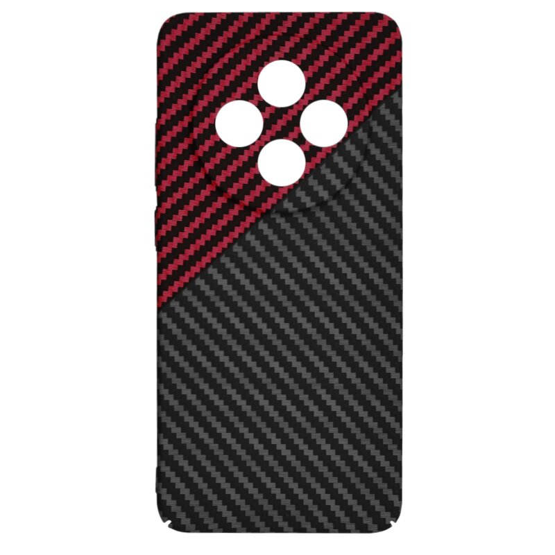 Husa Oppo Reno12 F 5G Techsuit Carbonite FiberShell, rosu inchis