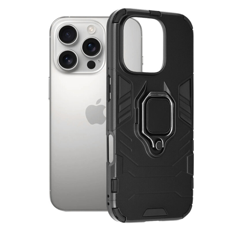 Husa iPhone 16 Pro Techsuit Silicone Shield, negru