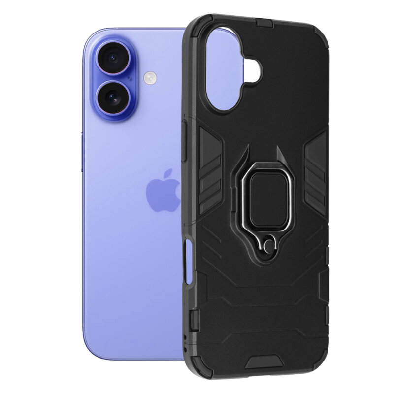 Husa iPhone 16 Techsuit Silicone Shield, negru