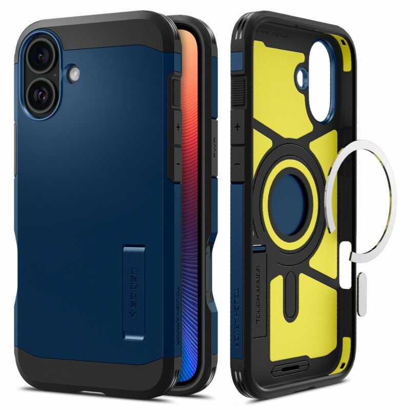Husa iPhone 16 Tough Armor MagSafe, bleu