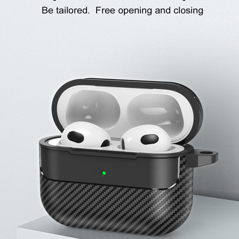 Husa AirPods 3 Techsuit CarbonFiber, negru