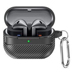 Husa Samsung Galaxy Buds 3 Pro Techsuit CarbonFiber, negru