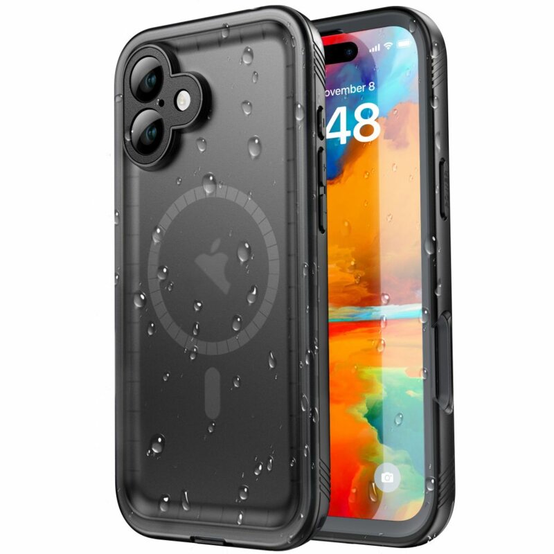 Husa impermeabila iPhone 16 ShellBox Waterproof IP68, negru