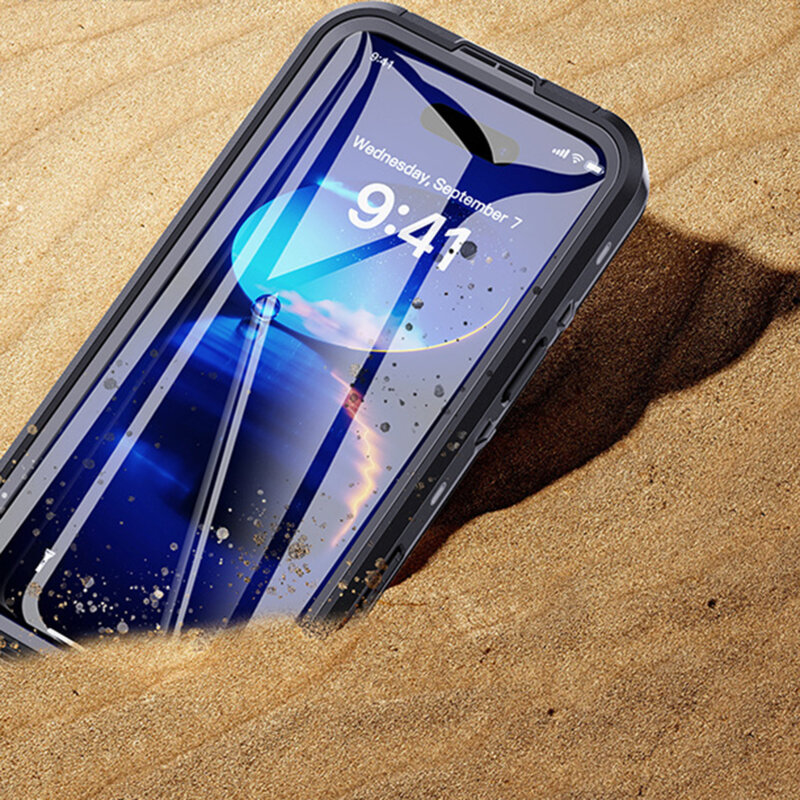 Husa impermeabila iPhone 16 Pro Max ShellBox Waterproof IP68, negru