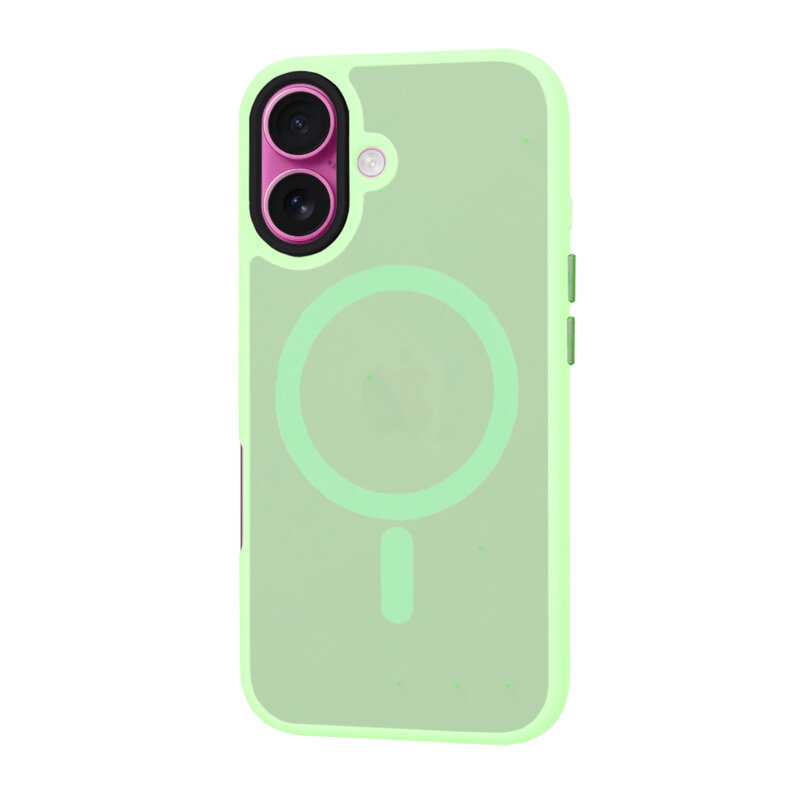 Husa iPhone 16 Plus Techsuit HaloFrost MagSafe Series, verde deschis