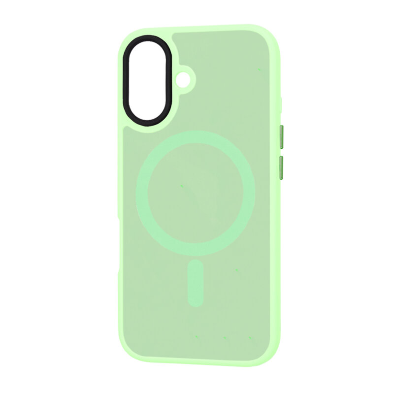 Husa iPhone 16 Plus Techsuit HaloFrost MagSafe Series, verde deschis