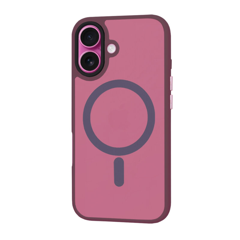 Husa iPhone 16 Plus Techsuit HaloFrost MagSafe Series, bordo