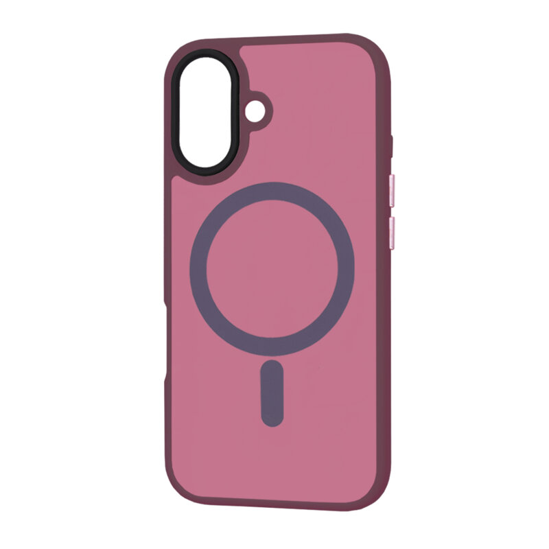 Husa iPhone 16 Plus Techsuit HaloFrost MagSafe Series, bordo