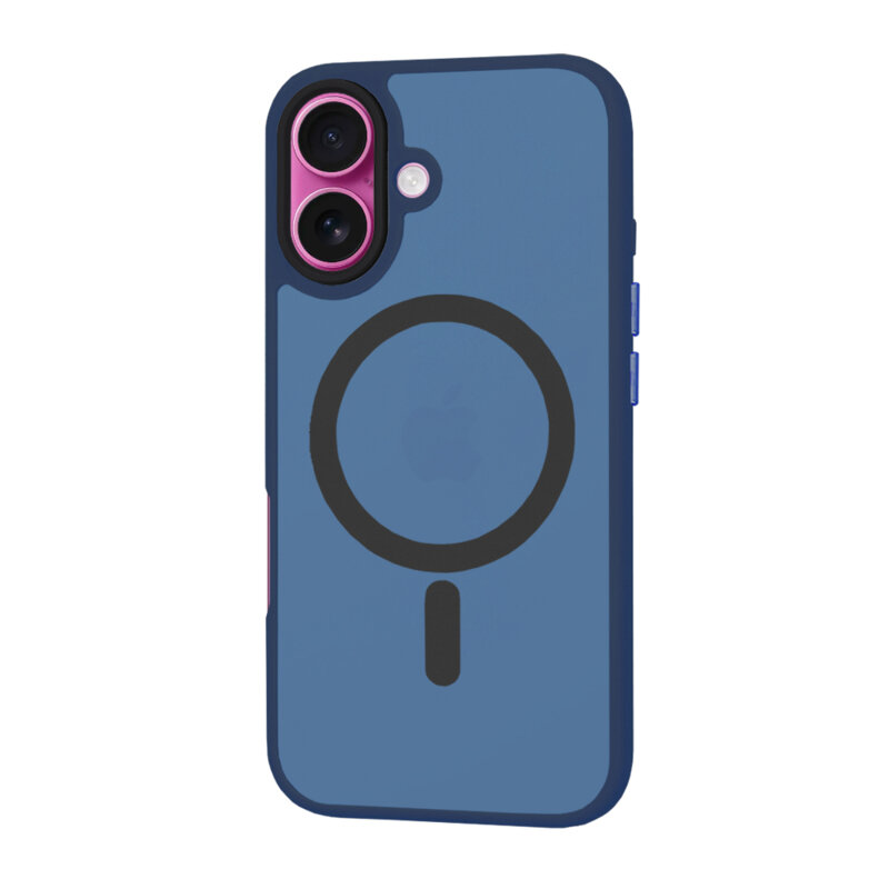 Husa iPhone 16 Plus Techsuit HaloFrost MagSafe Series, bleumarin