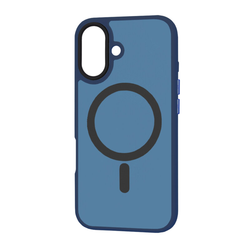 Husa iPhone 16 Plus Techsuit HaloFrost MagSafe Series, bleumarin