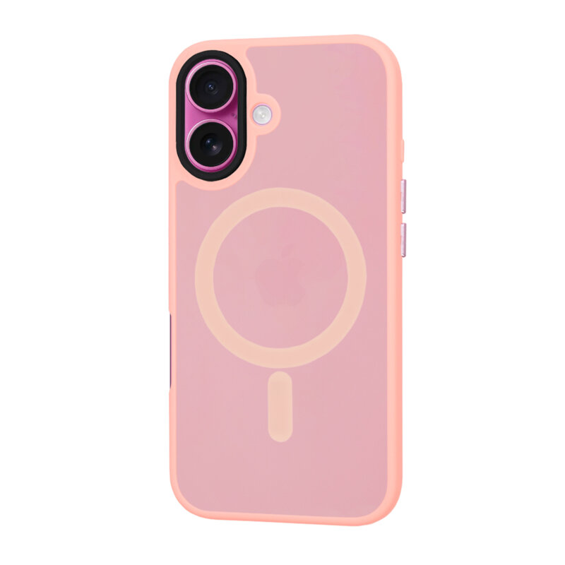 Husa iPhone 16 Plus Techsuit HaloFrost MagSafe Series, roz