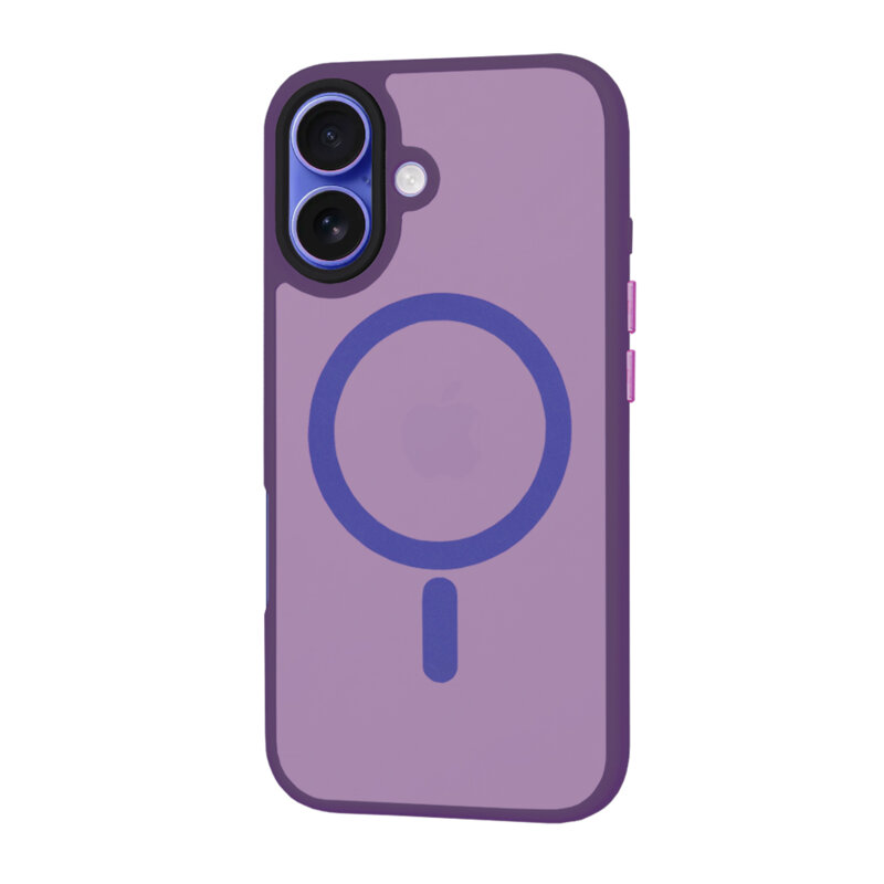 Husa iPhone 16 Techsuit HaloFrost MagSafe Series, mov inchis