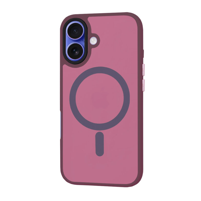 Husa iPhone 16 Techsuit HaloFrost MagSafe Series, bordo