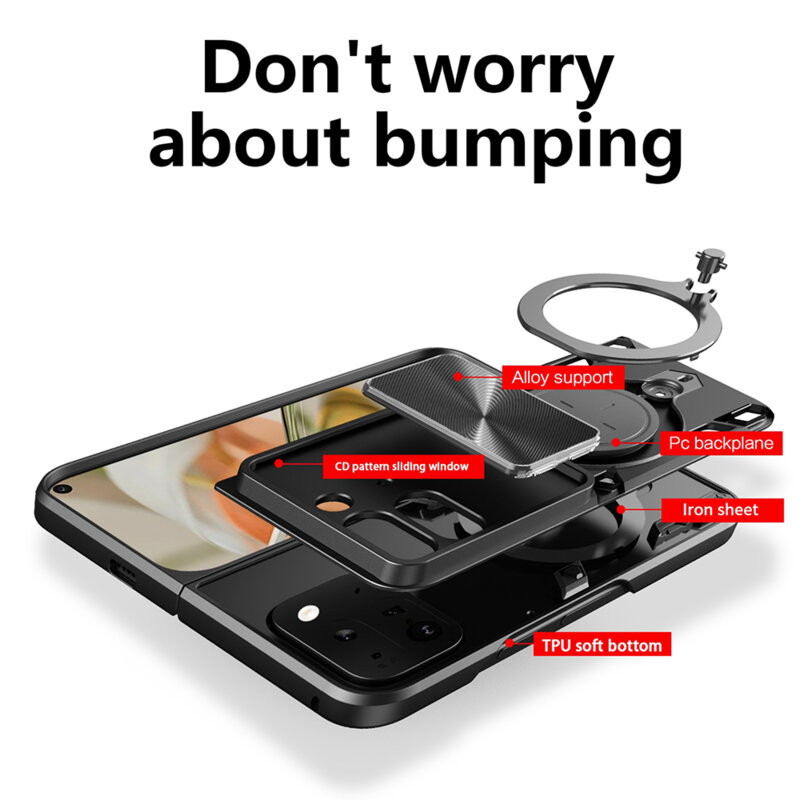 Husa Google Pixel 9 Pro Fold Techsuit CamGuard Pro, roz auriu
