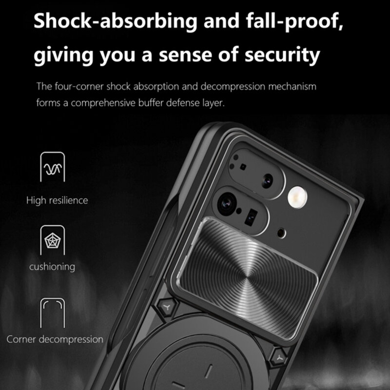 Husa Google Pixel 9 Pro Fold Techsuit CamGuard Pro, negru