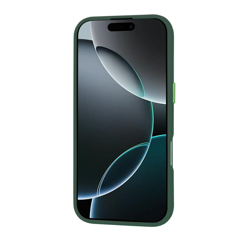 Husa iPhone 16 Pro Techsuit HaloFrost MagSafe Series, verde inchis