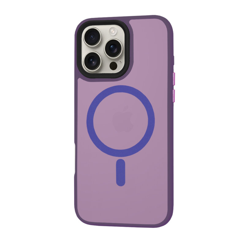 Husa iPhone 16 Pro Max Techsuit HaloFrost MagSafe Series, mov inchis