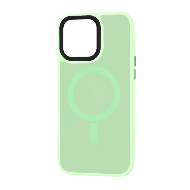 Husa iPhone 16 Pro Max Techsuit HaloFrost MagSafe Series, verde deschis