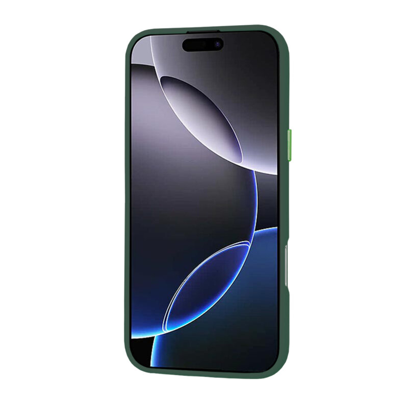 Husa iPhone 16 Pro Max Techsuit HaloFrost MagSafe Series, verde inchis