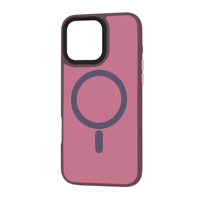 Husa iPhone 16 Pro Max Techsuit HaloFrost MagSafe Series, bordo