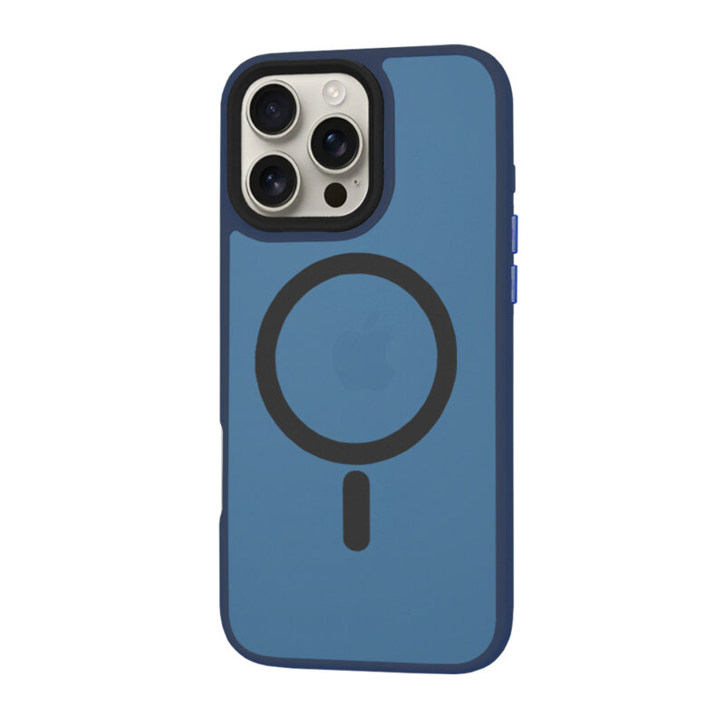 Husa iPhone 16 Pro Max Techsuit HaloFrost MagSafe Series, bleumarin