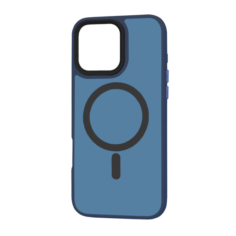 Husa iPhone 16 Pro Max Techsuit HaloFrost MagSafe Series, bleumarin