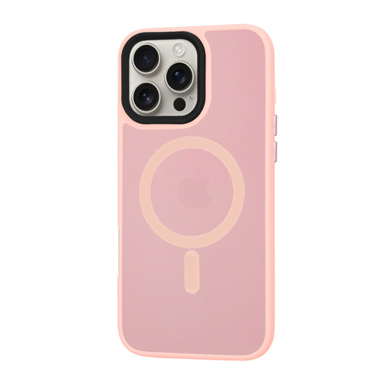Husa iPhone 16 Pro Max Techsuit HaloFrost MagSafe Series, roz