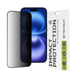 Folie sticla iPhone 16 Techsuit 111D Privacy Full Glue, negru