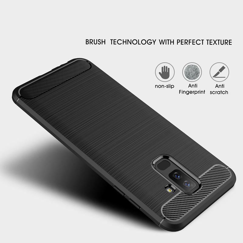 Husa Samsung Galaxy A6 Plus 2018 Techsuit Carbon Silicone, negru