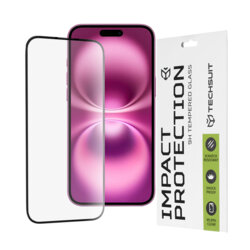 Folie sticla iPhone 16 Plus Techsuit 111D Full Glue Full Cover, negru