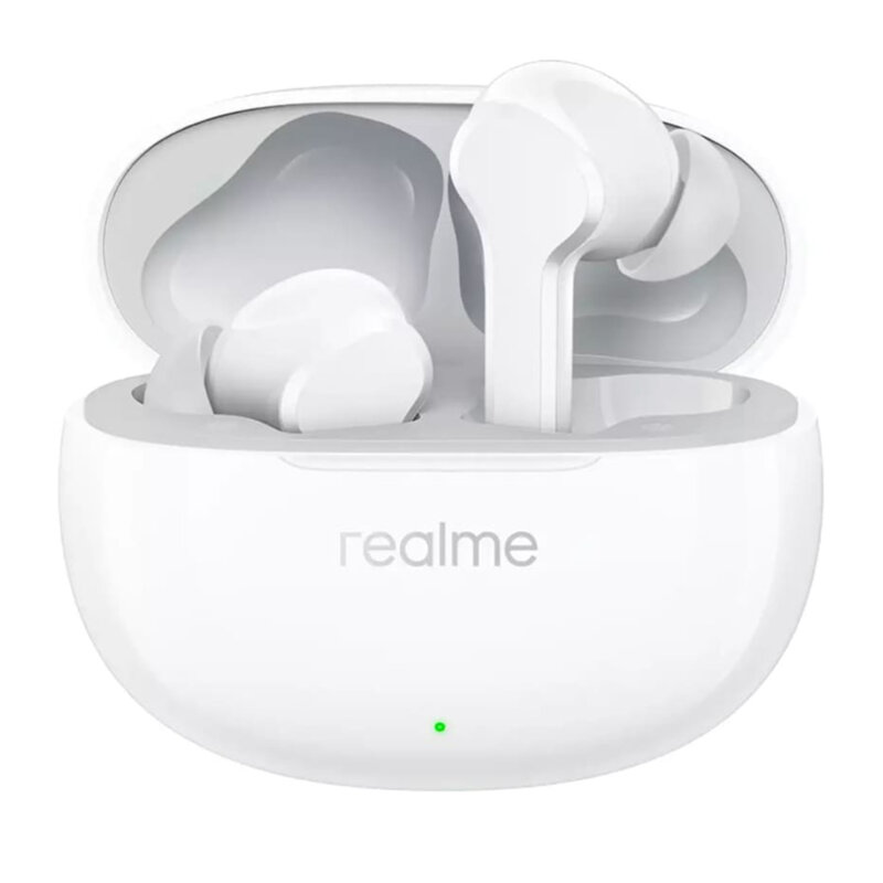 Casti Bluetooth wireless Noise Cancelling Realme Buds T110, alb
